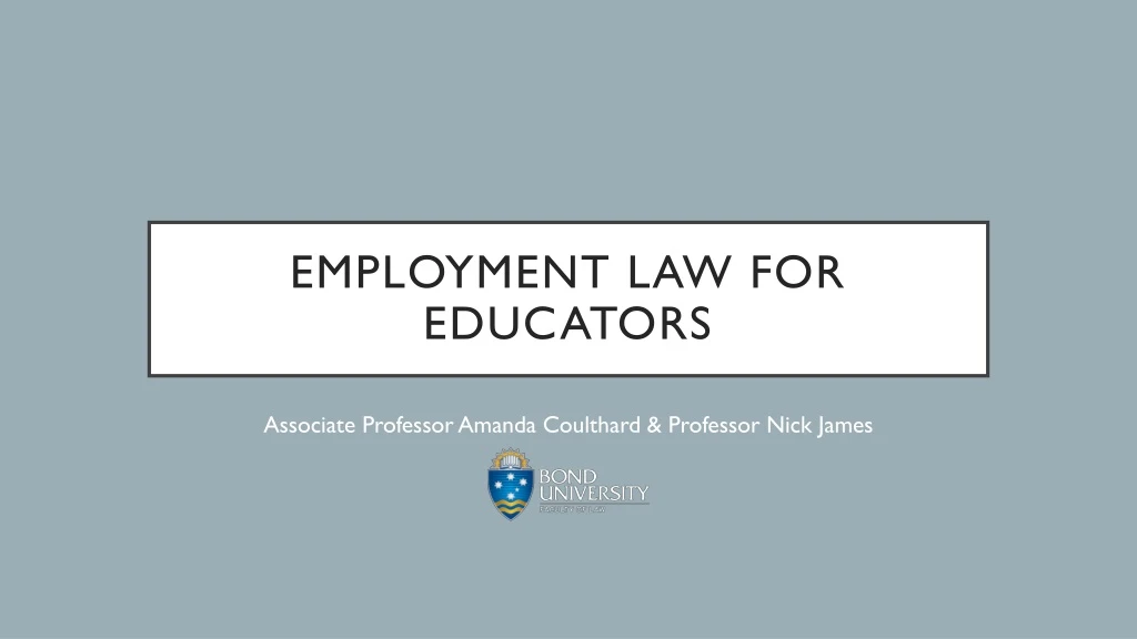 employment law for educators