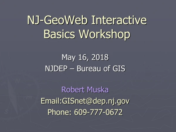NJ- GeoWeb Interactive Basics Workshop
