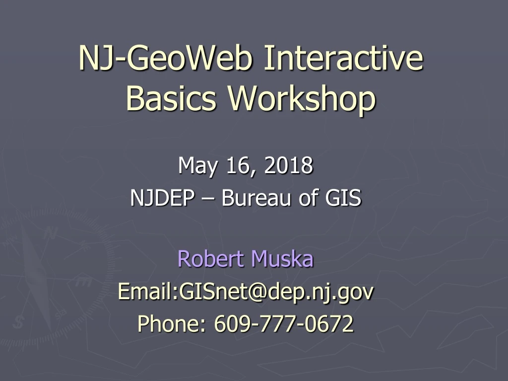 nj geoweb interactive basics workshop