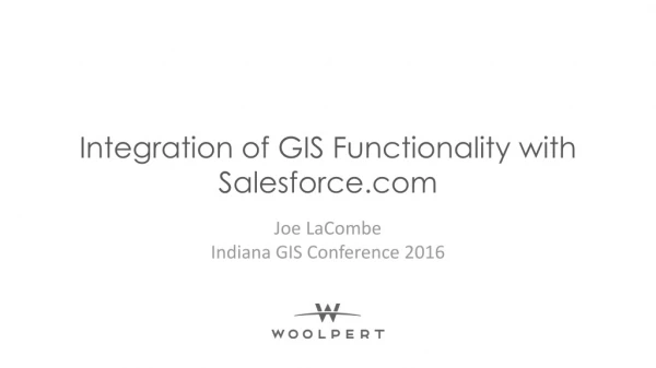 Integration of GIS Functionality with Salesforce