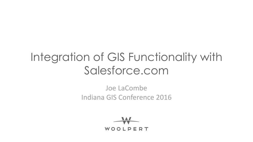 integration of gis functionality with salesforce com