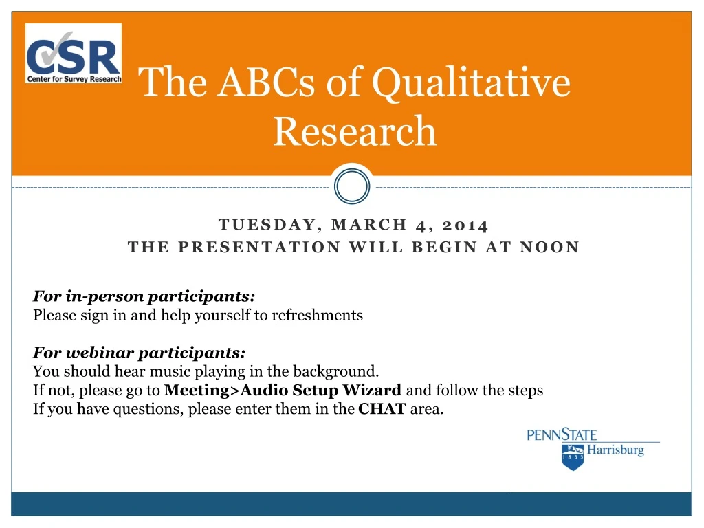 the abcs of qualitative research