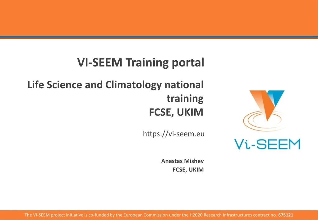 life science and climatology national training fcse ukim
