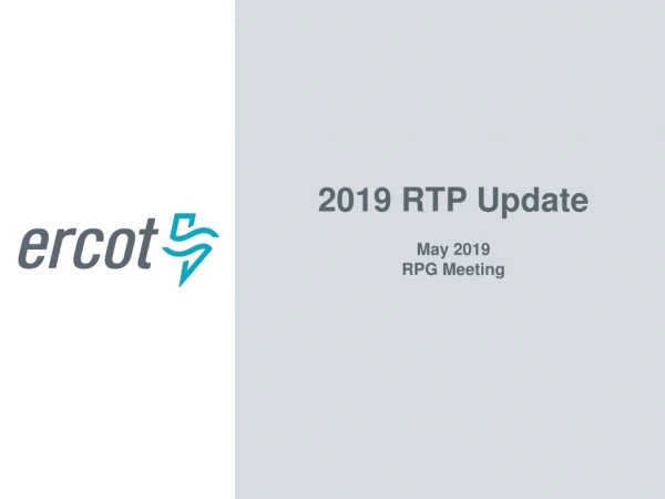 2019 RTP Update May 2019 RPG Meeting