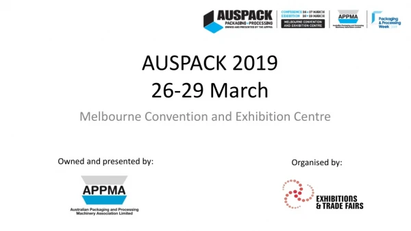 AUSPACK 2019 26-29 March