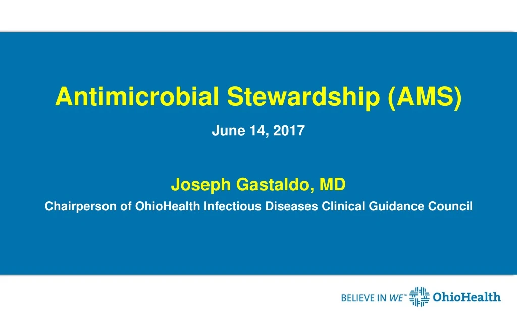 antimicrobial stewardship ams
