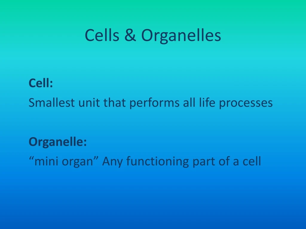 cells organelles