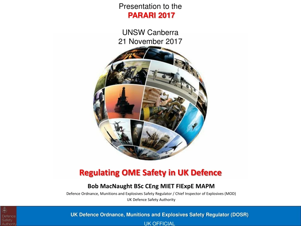 regulating ome safety in uk defence