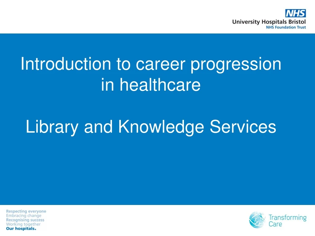 introduction to career progression in healthcare