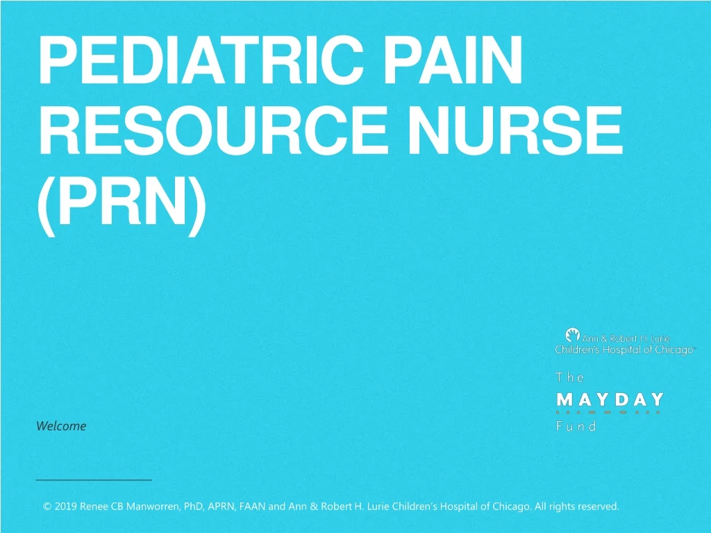 pediatric pain resource nurse prn