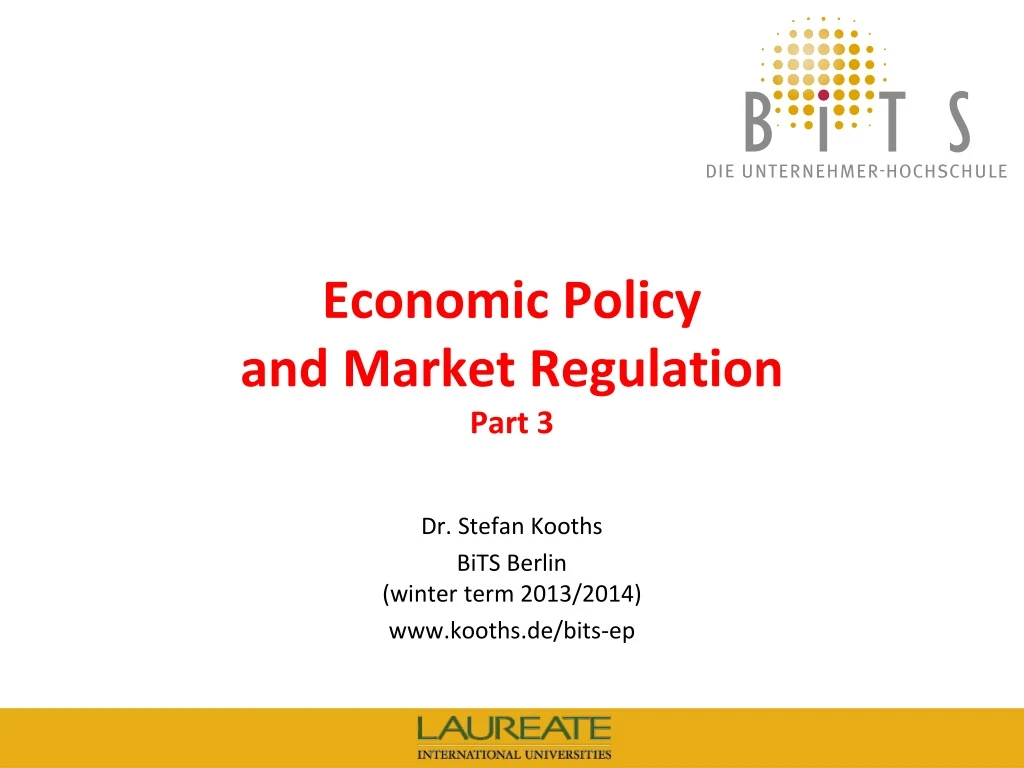 economic policy and market regulation part 3