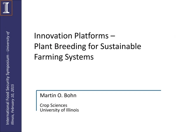 Innovation Platforms – Plant Breeding for Sustainable Farming Systems