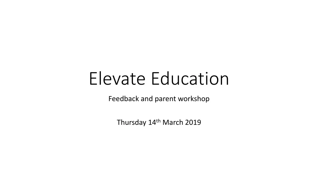 elevate education