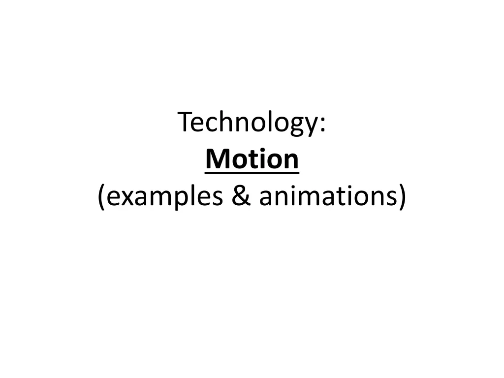 technology motion examples animations