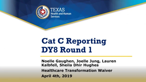 Cat C Reporting DY8 Round 1