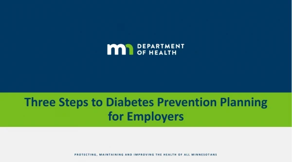 Three Steps to Diabetes Prevention Planning for Employers