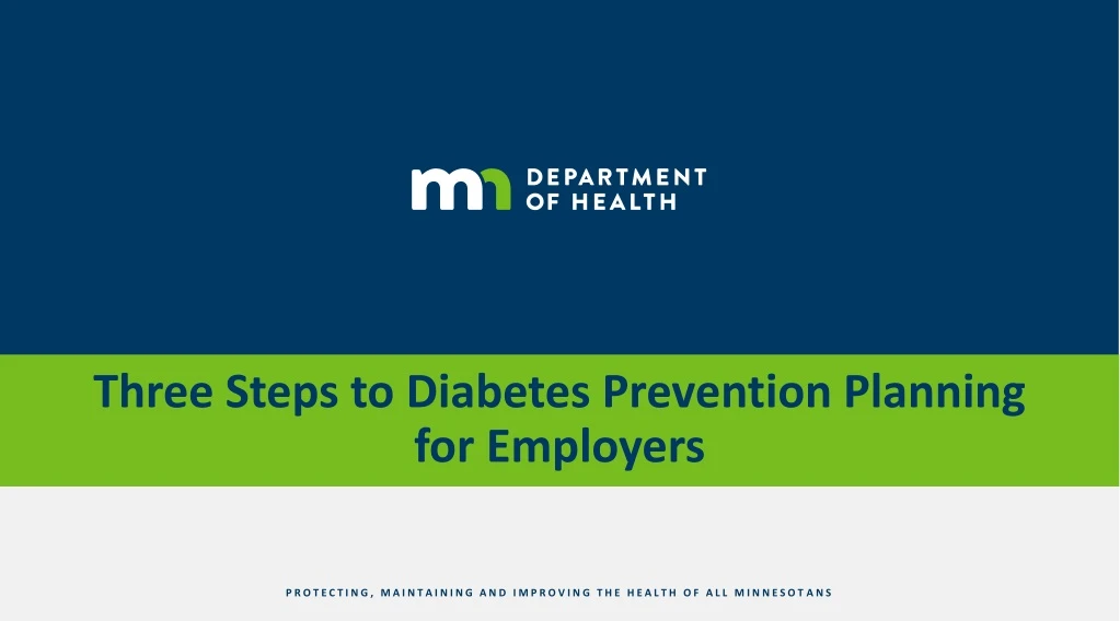 three steps to diabetes prevention planning for employers