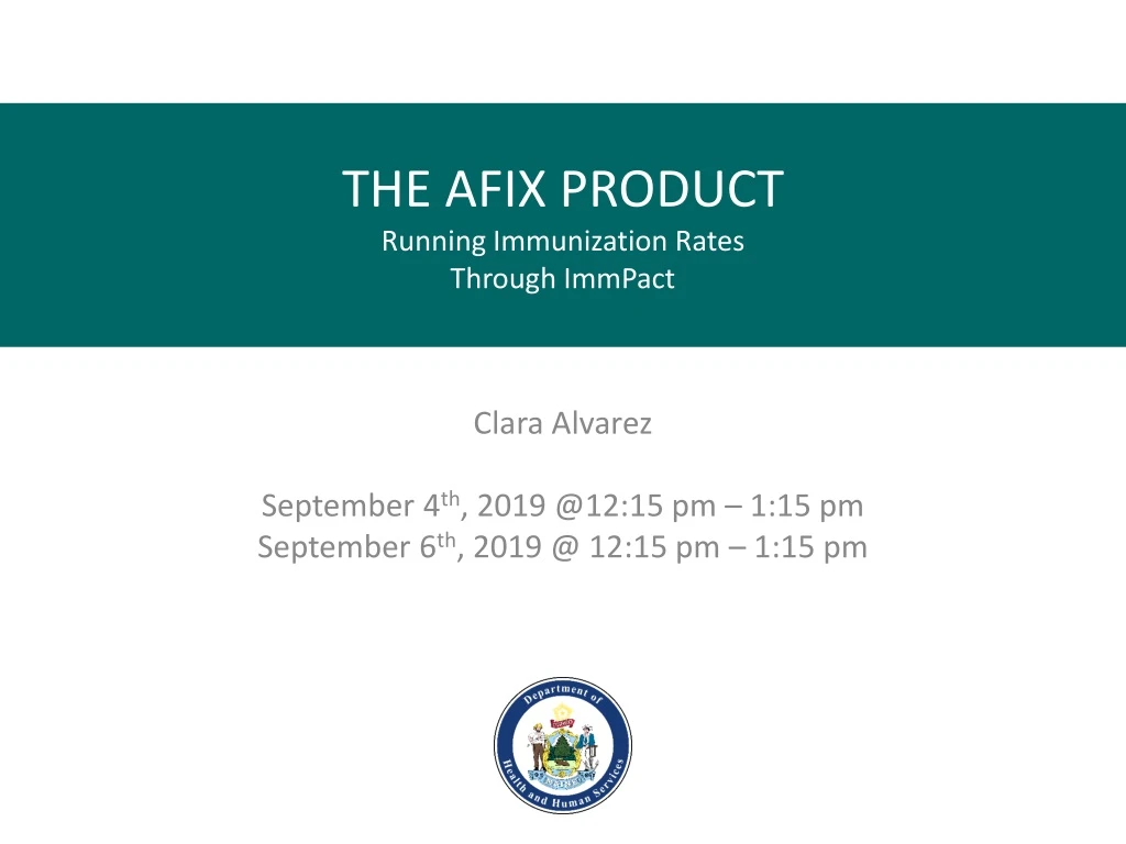 the afix product running immunization rates through immpact