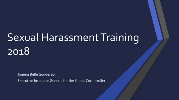 Sexual Harassment Training 2018