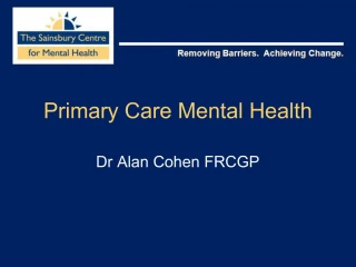 Primary Care Mental Health - slide 1