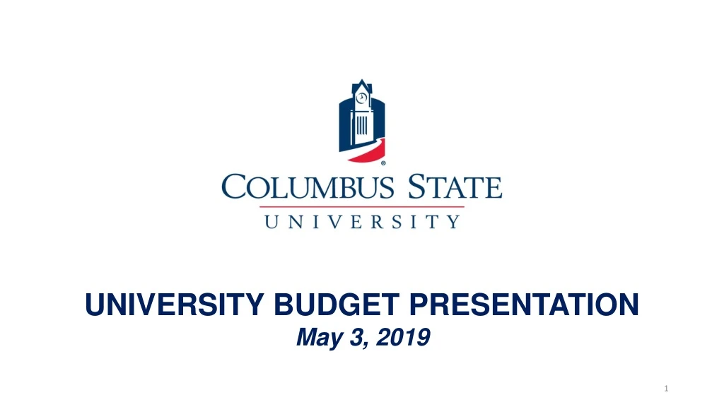 university budget presentation may 3 2019