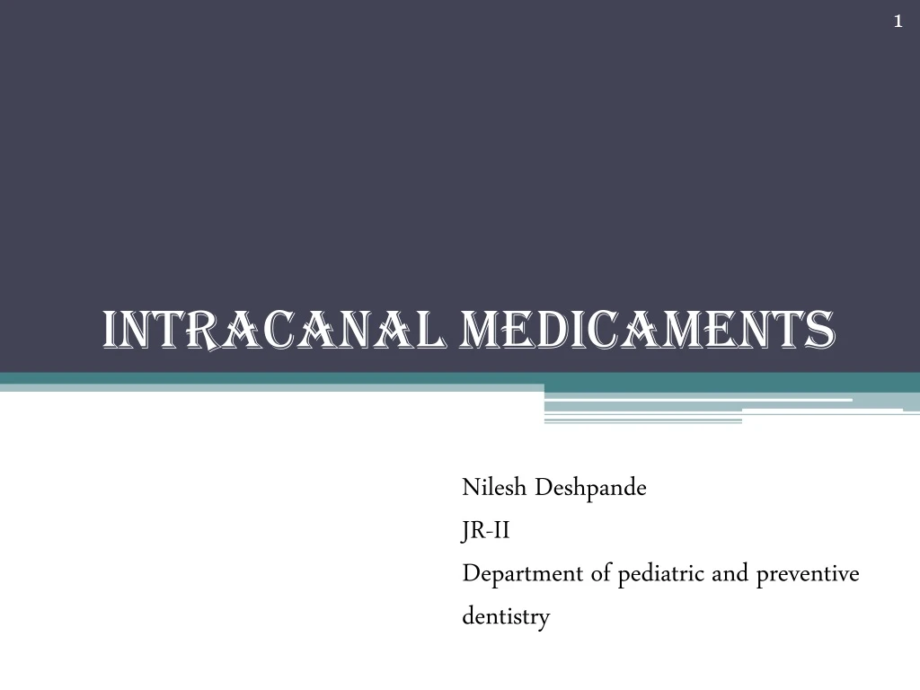 intracanal medicaments