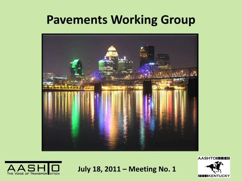 pavements working group