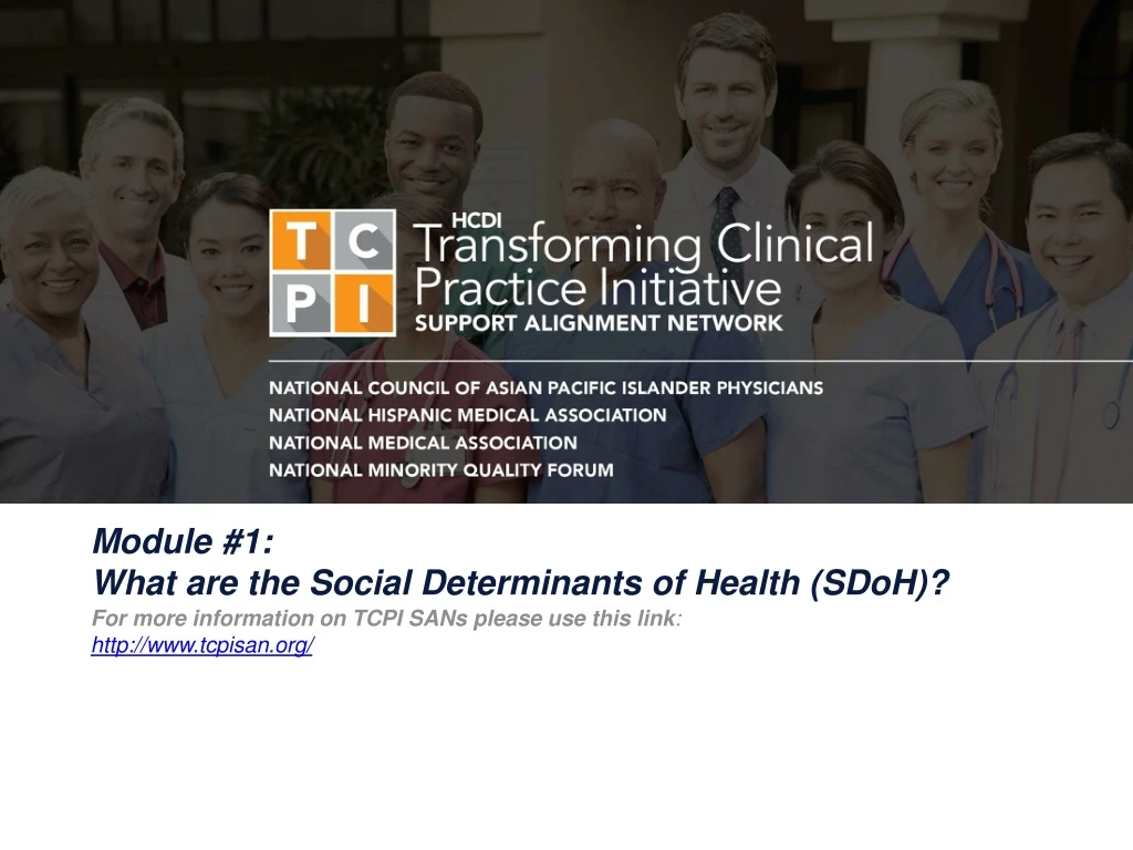 module 1 what are the social determinants of health sdoh