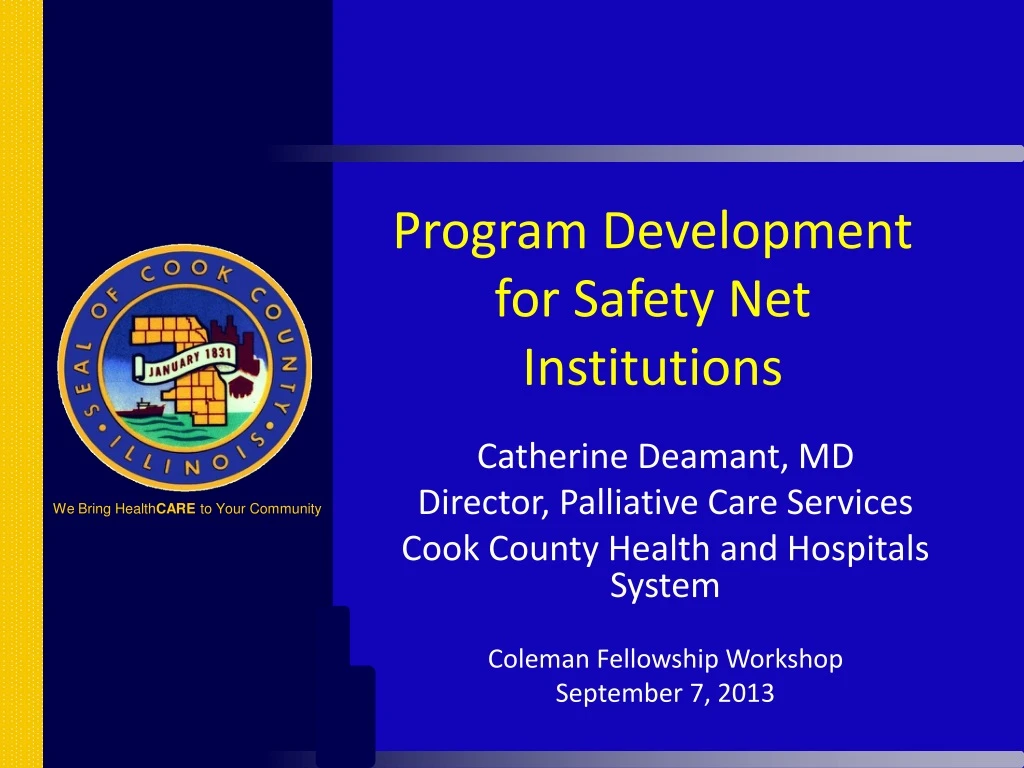 program development for safety net institutions