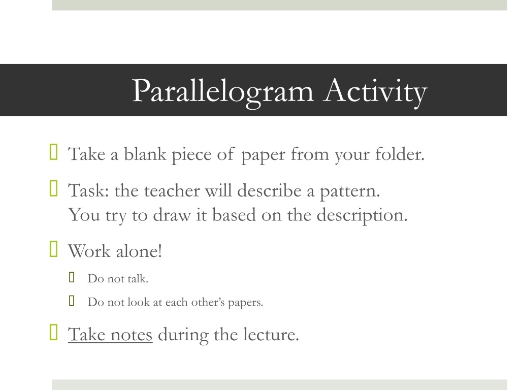 parallelogram activity