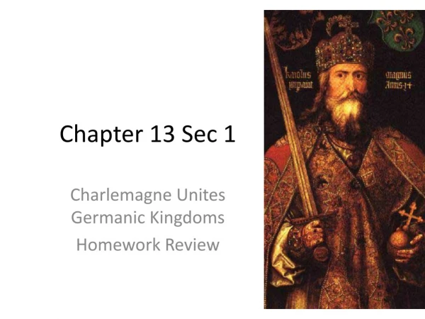 Chapter 13 Sec 1