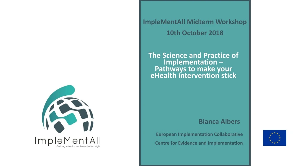 the science and practice of implementation pathways to make your ehealth intervention stick