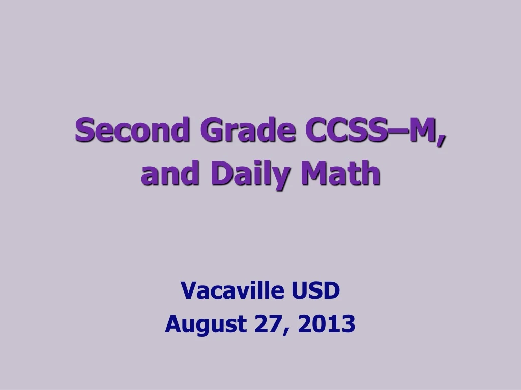 second grade ccss m and daily math