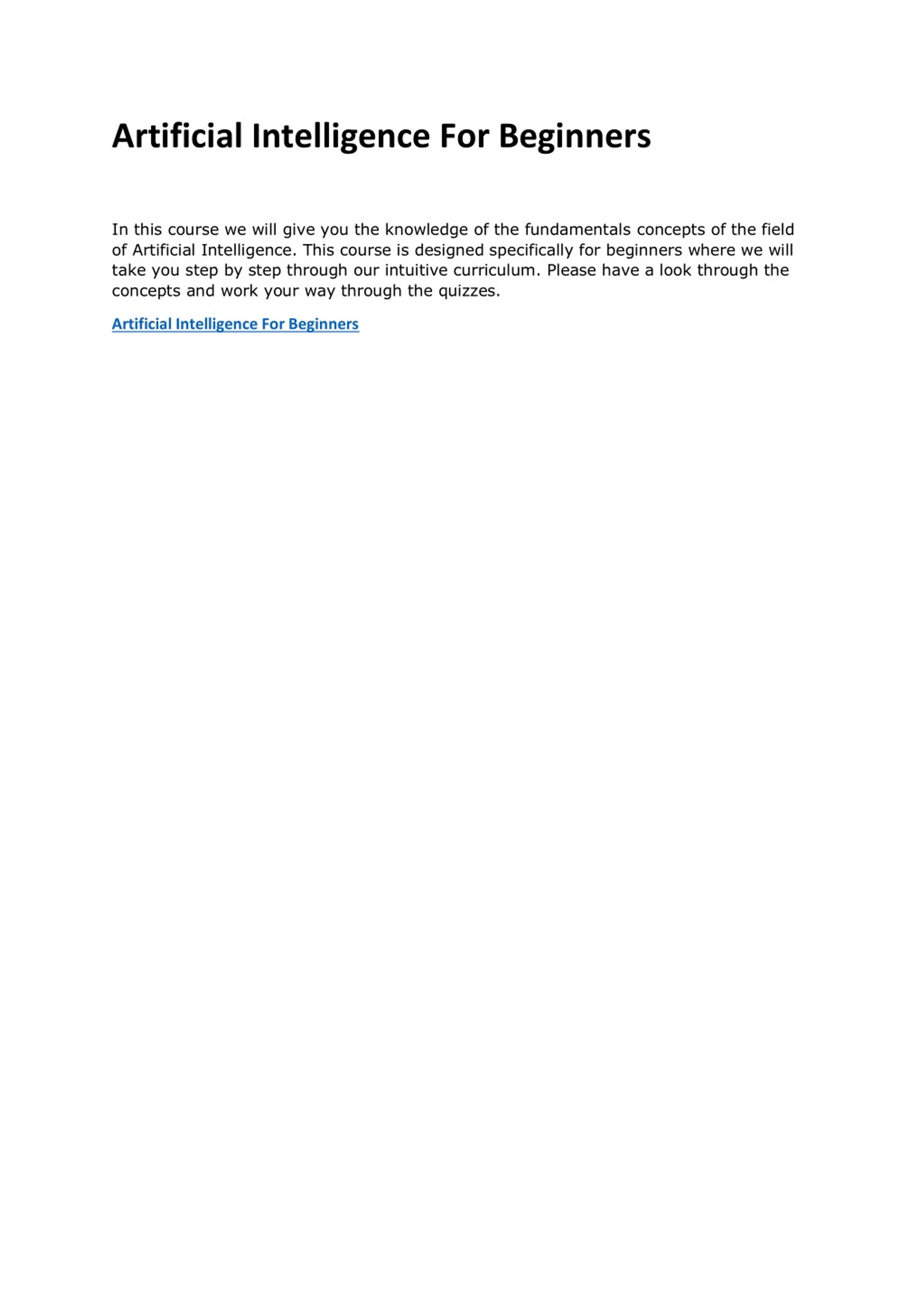 PPT - Artificial Intelligence For Beginners PowerPoint Presentation ...