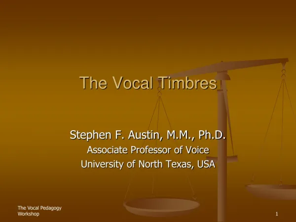 The Vocal Timbres