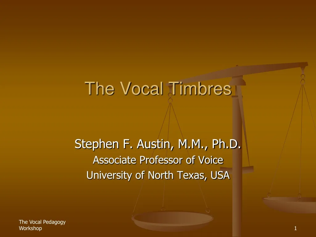 the vocal timbres