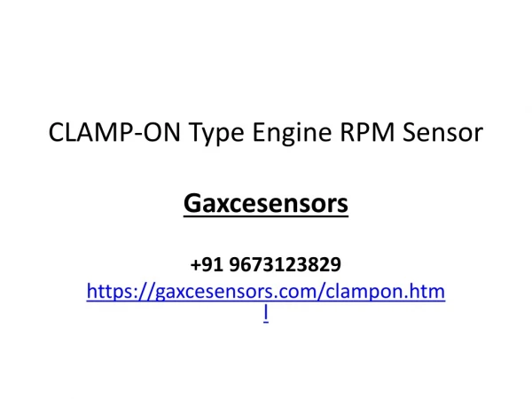 CLAMP-ON Type Engine RPM Sensor