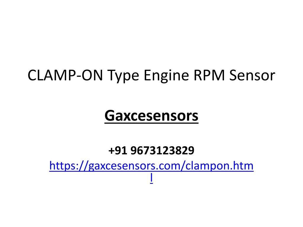 clamp on type engine rpm sensor gaxcesensors