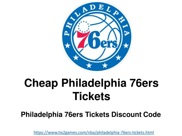 Discounted Philadelphia 76ers Tickets