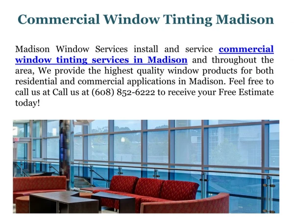 Commercial Window Tinting Madison