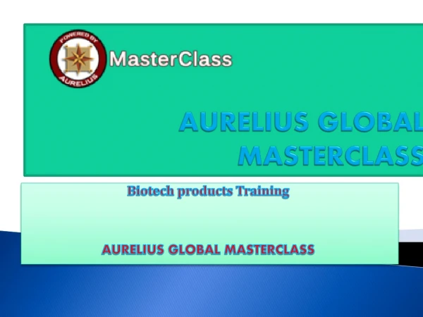 Biotech Products Training