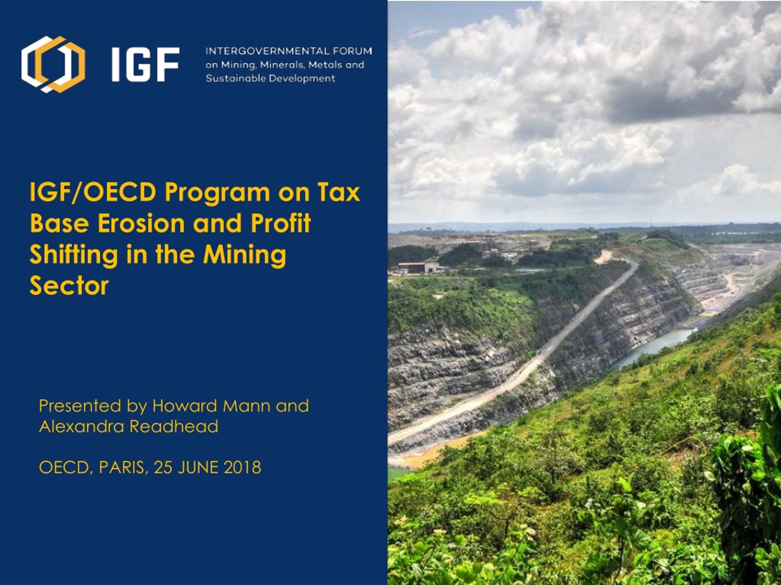 IGF/OECD Program on Tax Base Erosion and Profit Shifting in the Mining Sector - slide 1