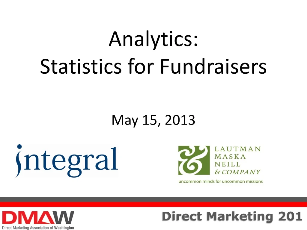 analytics statistics for fundraisers may 15 2013