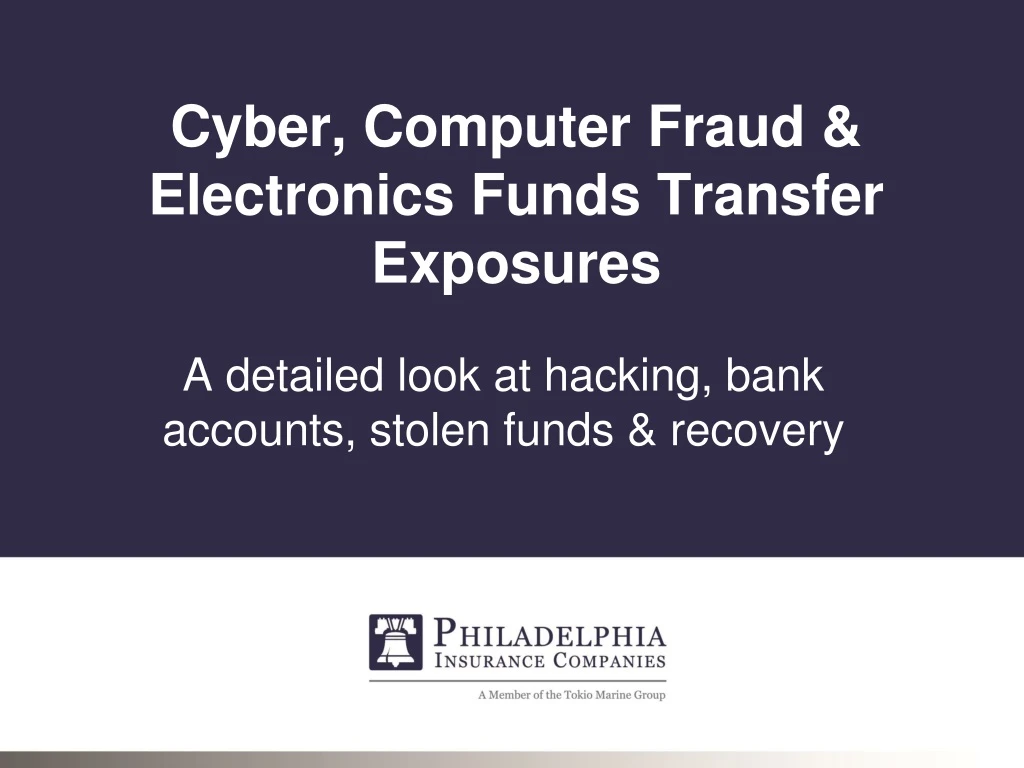 cyber computer fraud electronics funds transfer exposures