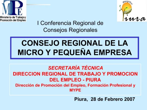 I Conferencia Regional de Consejos Regionales