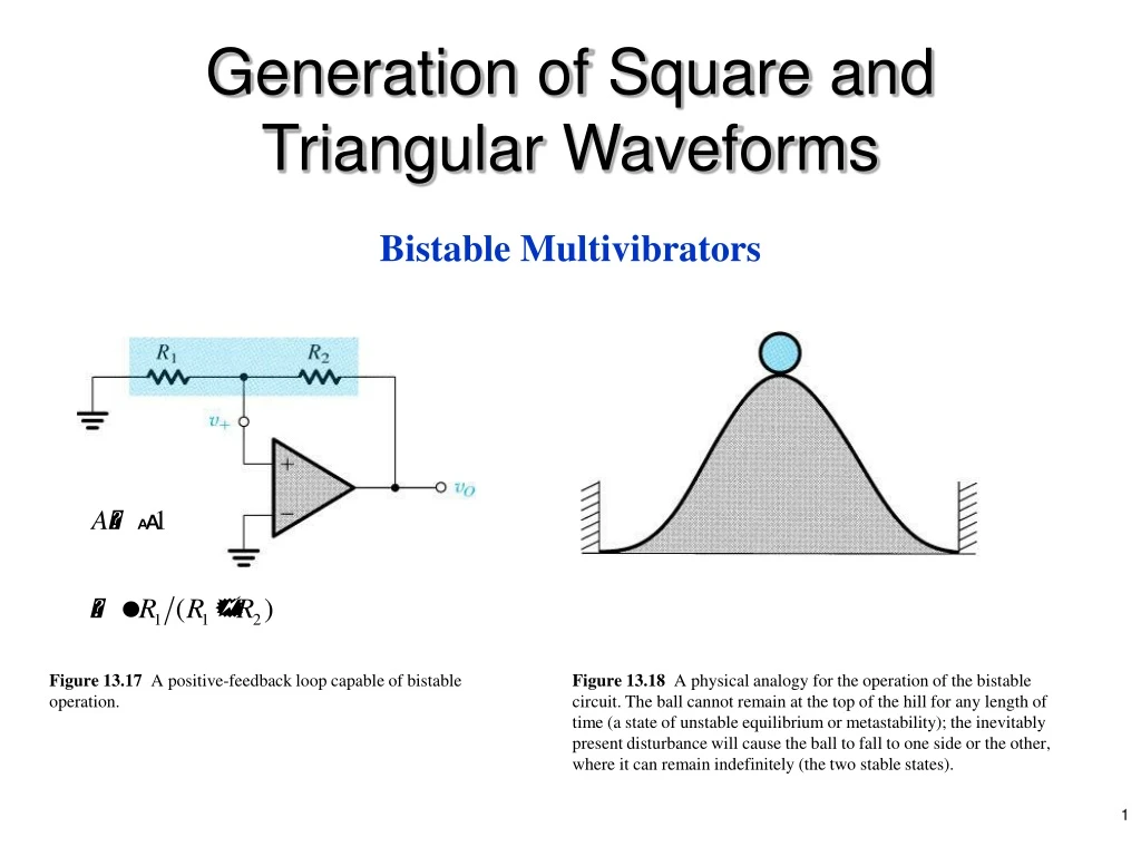 generation of square and triangular waveforms