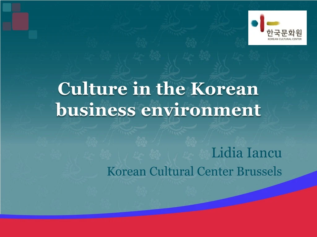 culture in the korean business environment