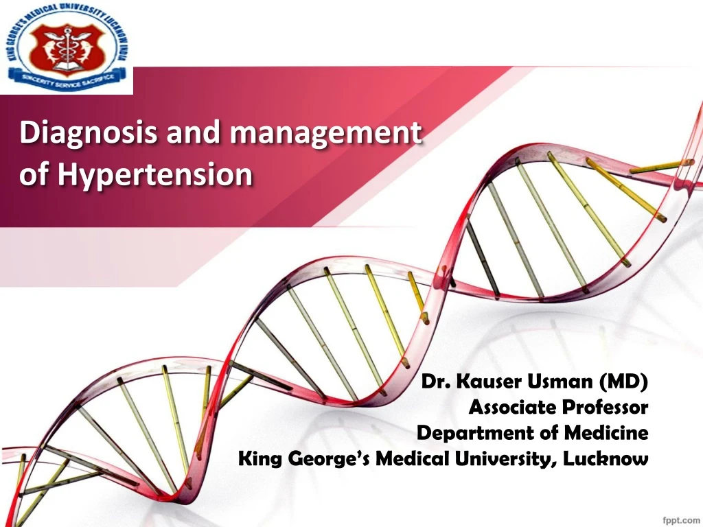 diagnosis and management of hypertension