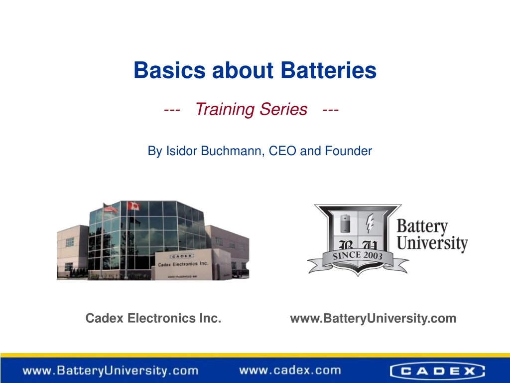 basics about batteries