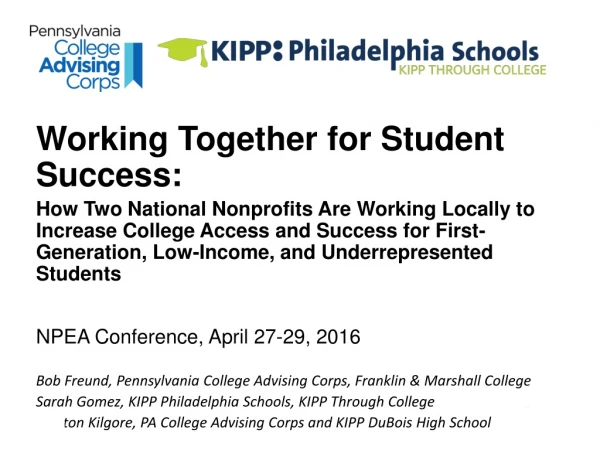 Working Together for Student Success: